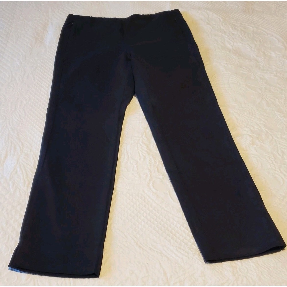 J Jill Women's 8 Charcoal Essential Cotton Stretch Pull On Pants Capsule Career